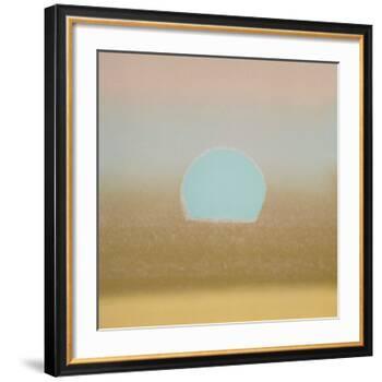 Sunset, 1972 (gold, blue)-Andy Warhol-Framed Art Print