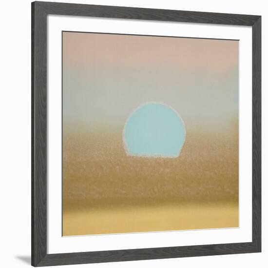 Sunset, 1972 (gold, blue)-Andy Warhol-Framed Art Print