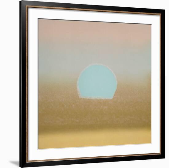 Sunset, 1972 (gold, blue)-Andy Warhol-Framed Art Print