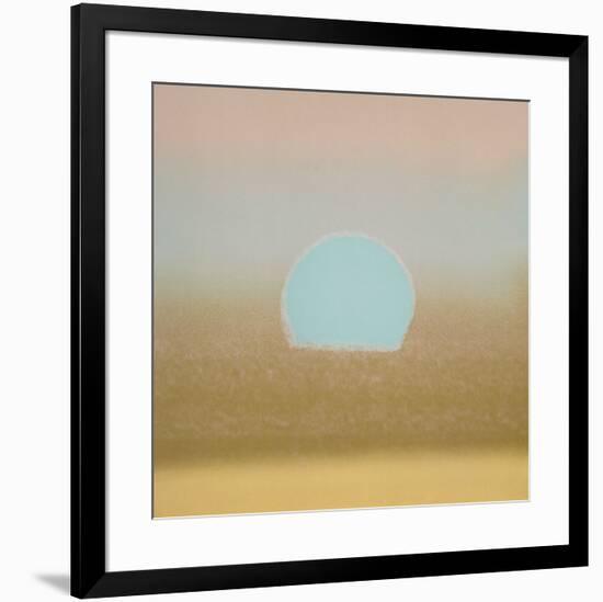 Sunset, 1972 (gold, blue)-Andy Warhol-Framed Art Print