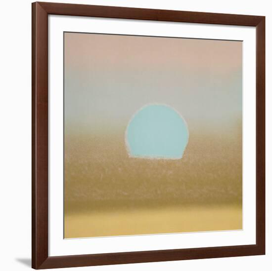 Sunset, 1972 (gold, blue)-Andy Warhol-Framed Art Print