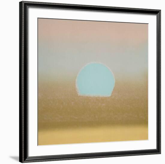 Sunset, 1972 (gold, blue)-Andy Warhol-Framed Art Print