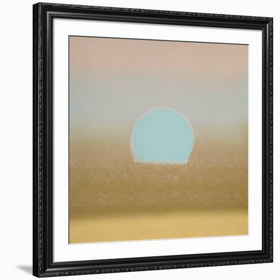 Sunset, 1972 (gold, blue)-Andy Warhol-Framed Art Print