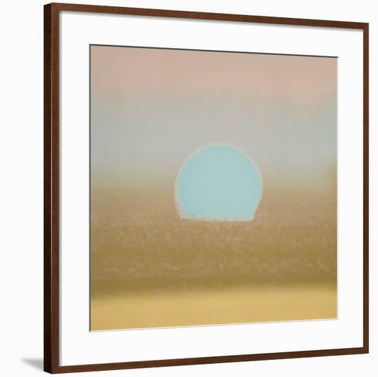 Sunset, 1972 (gold, blue)-Andy Warhol-Framed Art Print