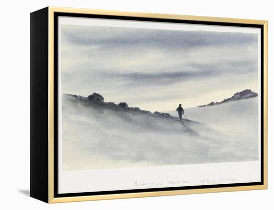 Sunset, 7Pm, March 30.11, Hut Point, Ski Slope, 1911-Edward Adrian Wilson-Framed Premier Image Canvas