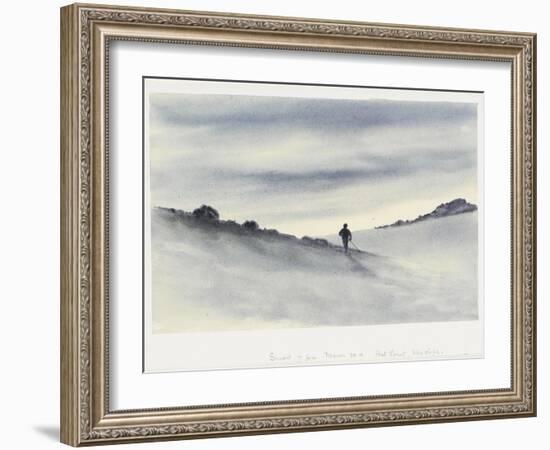 Sunset, 7Pm, March 30.11, Hut Point, Ski Slope, 1911-Edward Adrian Wilson-Framed Giclee Print