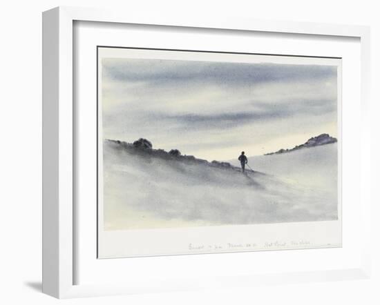 Sunset, 7Pm, March 30.11, Hut Point, Ski Slope, 1911-Edward Adrian Wilson-Framed Giclee Print