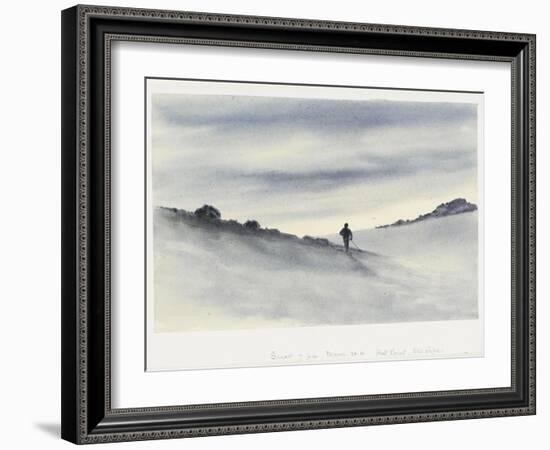 Sunset, 7Pm, March 30.11, Hut Point, Ski Slope, 1911-Edward Adrian Wilson-Framed Giclee Print