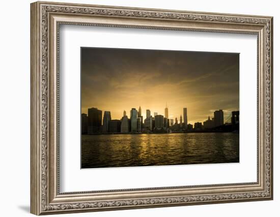 Sunset Above Manhattan, New York, Usa-Benjamin Engler-Framed Photographic Print