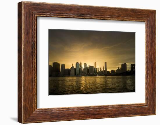 Sunset Above Manhattan, New York, Usa-Benjamin Engler-Framed Photographic Print