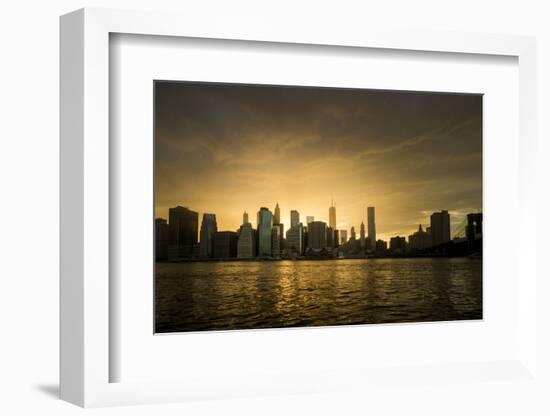 Sunset Above Manhattan, New York, Usa-Benjamin Engler-Framed Photographic Print