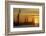 Sunset Above the Elbe with the Scenery of the Shipyard Cranes in the Swimming Dock-Uwe Steffens-Framed Photographic Print