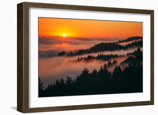 Sunset Above the Fog San Francisco Bay Area Mount Tamalpais-Vincent James-Framed Photographic Print