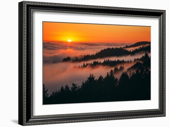 Sunset Above the Fog San Francisco Bay Area Mount Tamalpais-Vincent James-Framed Photographic Print