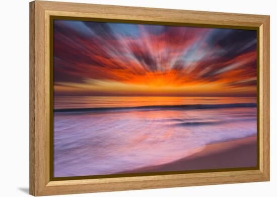 Sunset Abstract from Tamarack Beach in Carlsbad, Ca-Andrew Shoemaker-Framed Premier Image Canvas