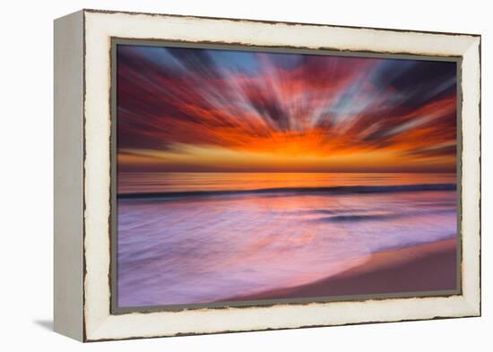 Sunset Abstract from Tamarack Beach in Carlsbad, Ca-Andrew Shoemaker-Framed Premier Image Canvas