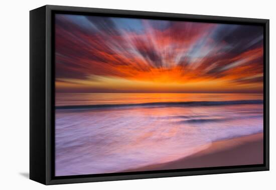 Sunset Abstract from Tamarack Beach in Carlsbad, Ca-Andrew Shoemaker-Framed Premier Image Canvas