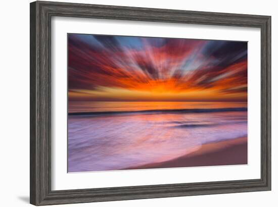 Sunset Abstract from Tamarack Beach in Carlsbad, Ca-Andrew Shoemaker-Framed Photographic Print