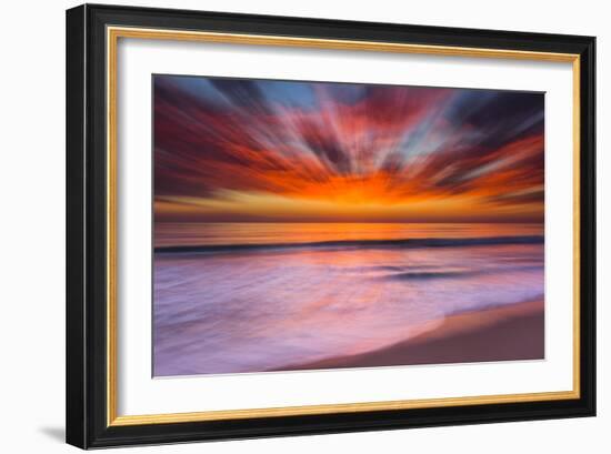 Sunset Abstract from Tamarack Beach in Carlsbad, Ca-Andrew Shoemaker-Framed Photographic Print