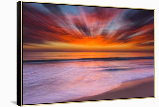 Sunset Abstract from Tamarack Beach in Carlsbad, Ca-Andrew Shoemaker-Framed Premier Image Canvas