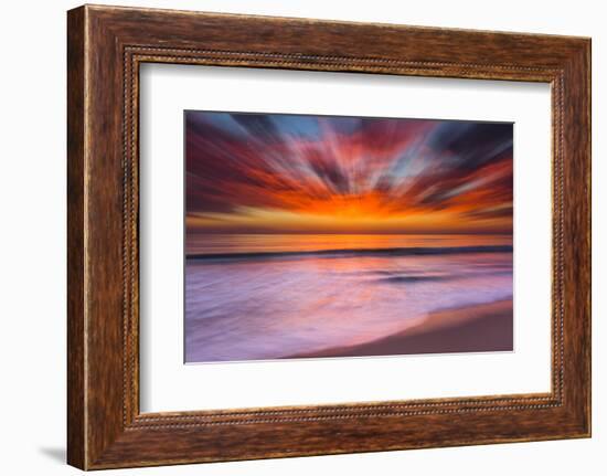 Sunset Abstract from Tamarack Beach in Carlsbad, Ca-Andrew Shoemaker-Framed Photographic Print