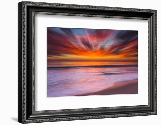 Sunset Abstract from Tamarack Beach in Carlsbad, Ca-Andrew Shoemaker-Framed Photographic Print