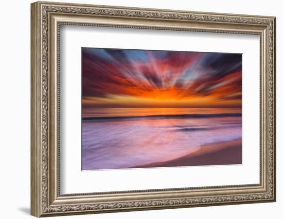 Sunset Abstract from Tamarack Beach in Carlsbad, Ca-Andrew Shoemaker-Framed Premium Photographic Print