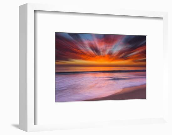 Sunset Abstract from Tamarack Beach in Carlsbad, Ca-Andrew Shoemaker-Framed Premium Photographic Print