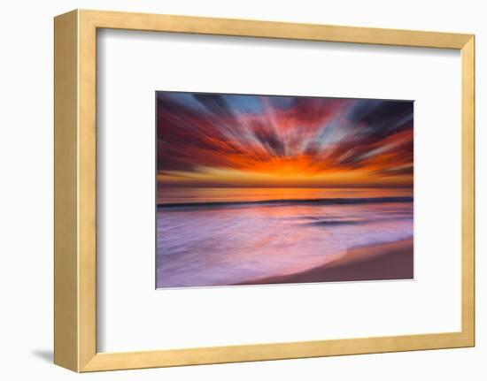 Sunset Abstract from Tamarack Beach in Carlsbad, Ca-Andrew Shoemaker-Framed Premium Photographic Print