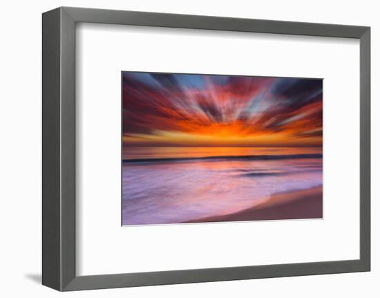 Sunset Abstract from Tamarack Beach in Carlsbad, Ca-Andrew Shoemaker-Framed Premium Photographic Print