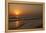 Sunset across Quiet Surf, Crescent Beach, Sarasota, Florida, USA-Bernard Friel-Framed Premier Image Canvas