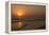 Sunset across Quiet Surf, Crescent Beach, Sarasota, Florida, USA-Bernard Friel-Framed Premier Image Canvas