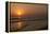 Sunset across Quiet Surf, Crescent Beach, Sarasota, Florida, USA-Bernard Friel-Framed Premier Image Canvas