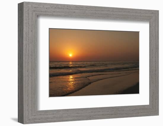 Sunset across Quiet Surf, Crescent Beach, Sarasota, Florida, USA-Bernard Friel-Framed Photographic Print