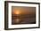 Sunset across Quiet Surf, Crescent Beach, Sarasota, Florida, USA-Bernard Friel-Framed Photographic Print