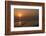 Sunset across Quiet Surf, Crescent Beach, Sarasota, Florida, USA-Bernard Friel-Framed Photographic Print