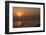 Sunset across Quiet Surf, Crescent Beach, Sarasota, Florida, USA-Bernard Friel-Framed Photographic Print