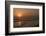 Sunset across Quiet Surf, Crescent Beach, Sarasota, Florida, USA-Bernard Friel-Framed Photographic Print