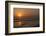 Sunset across Quiet Surf, Crescent Beach, Sarasota, Florida, USA-Bernard Friel-Framed Photographic Print