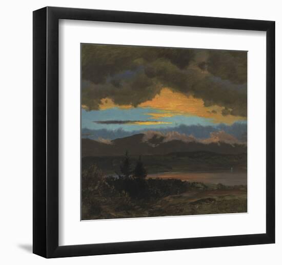 Sunset Across the Hudson Valley, New York-Frederic Edwin Church-Framed Premium Giclee Print