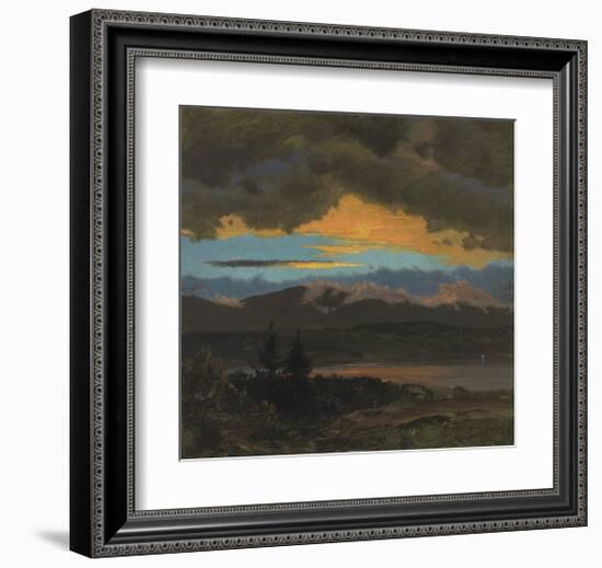 Sunset Across the Hudson Valley, New York-Frederic Edwin Church-Framed Premium Giclee Print