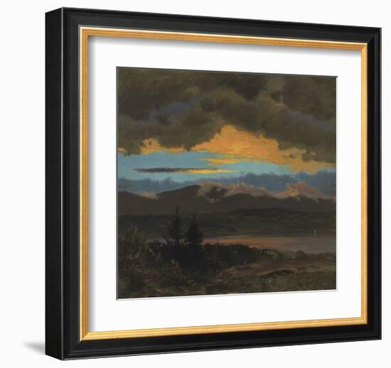 Sunset Across the Hudson Valley, New York-Frederic Edwin Church-Framed Premium Giclee Print