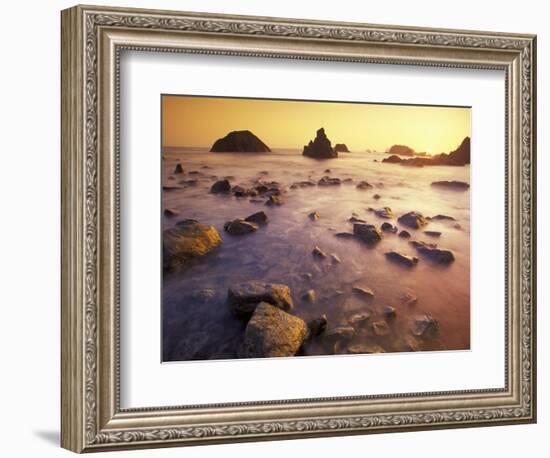 Sunset along Crescent Beach, California, USA-Darrell Gulin-Framed Photographic Print