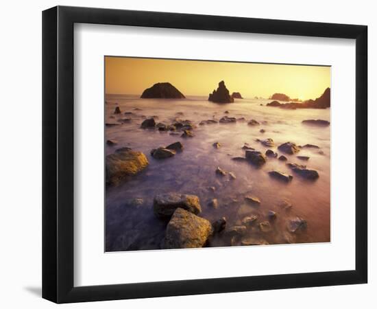 Sunset along Crescent Beach, California, USA-Darrell Gulin-Framed Photographic Print