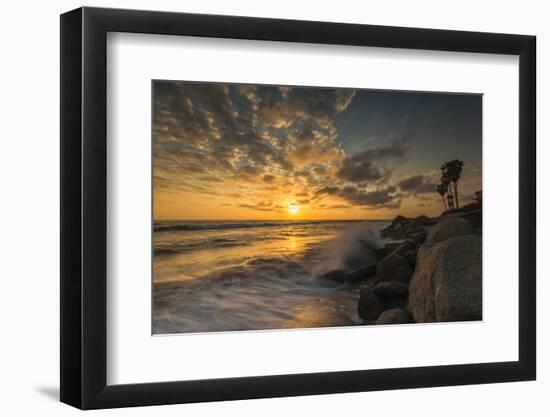 Sunset Along Tamarack Beach in Carlsbad, Ca-Andrew Shoemaker-Framed Photographic Print