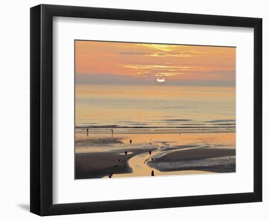 Sunset and Beach, Blackpool, England-Paul Thompson-Framed Photographic Print