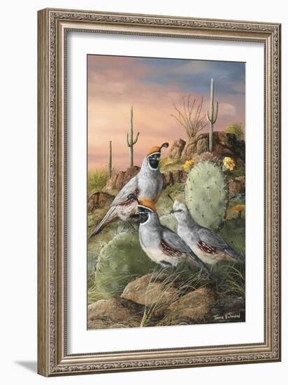 Sunset and Blooms-Trevor V. Swanson-Framed Giclee Print