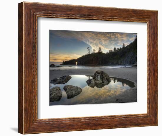 Sunset and Cloud Reflections, Olympic National Park, Washington, USA-Tom Norring-Framed Photographic Print