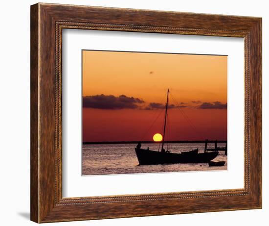 Sunset and Fishing Boats, Isla Mujeres, Mexico-Chris Rogers-Framed Photographic Print