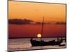 Sunset and Fishing Boats, Isla Mujeres, Mexico-Chris Rogers-Mounted Photographic Print